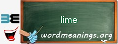 WordMeaning blackboard for lime